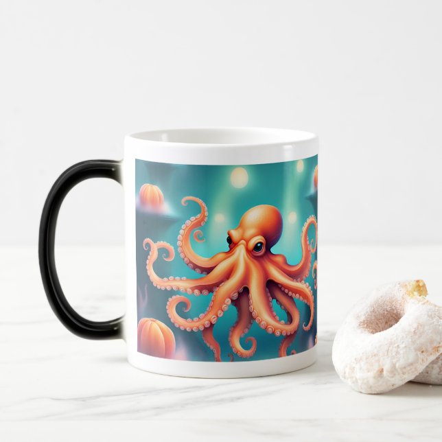 Oktopus-Tasse Verwandlungstasse (Mit Donut)