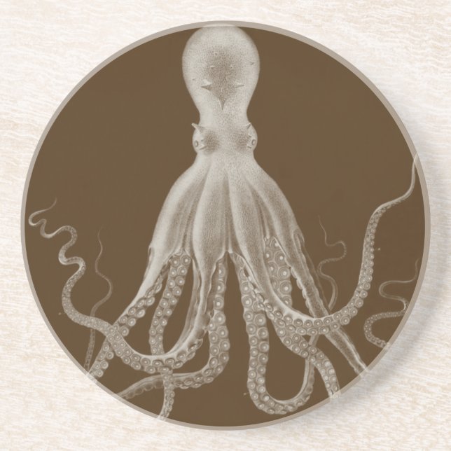 Oktopus Tentakel Triptychon Untersetzer (Vorne)
