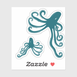 Oktopus Tiefsee, Ozeankreatur, Octopi Aufkleber