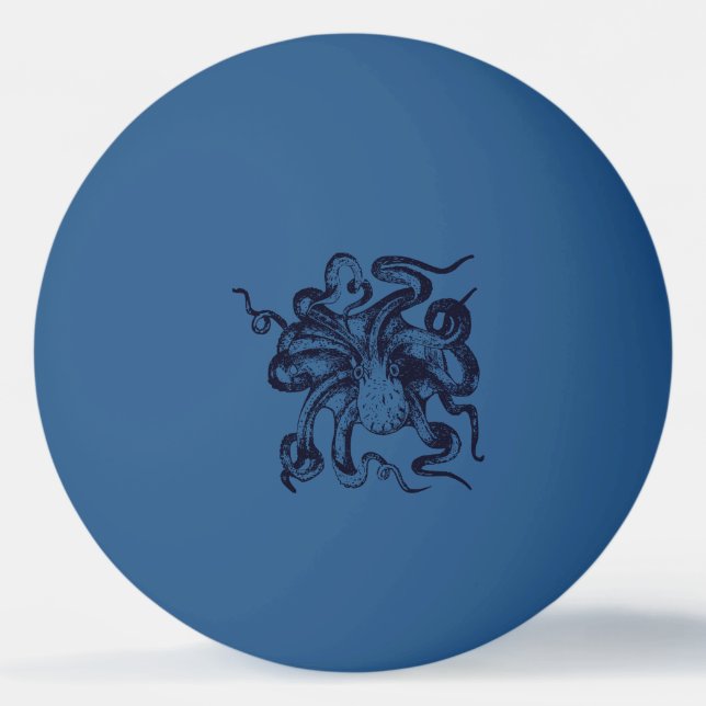 Oktopus Tischtennisball (Vorderseite)