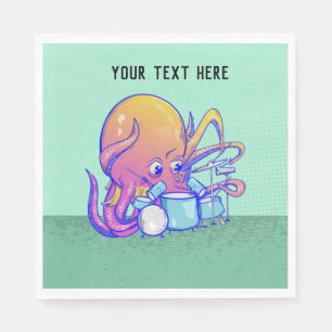 Oktopus trommeln serviette