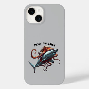 Oktopus umschlungen um einen großen weißen Hai URM Case-Mate iPhone 14 Hülle