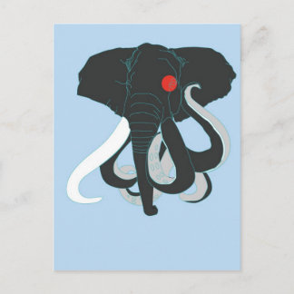 Oktopus und Elefant Postkarte