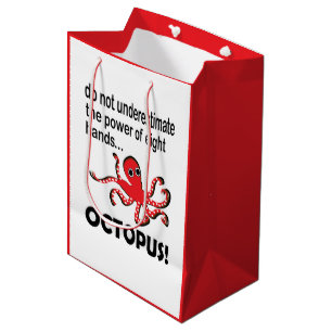 Oktopus unter dem Meer Niedlicher Witz Mittlere Geschenktüte