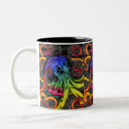 Oktopus Zweifarbige Tasse