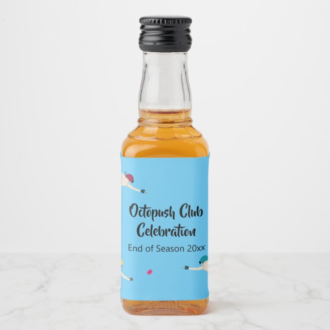 Oktopush Alkoholflaschenetikett (Vorderseite)