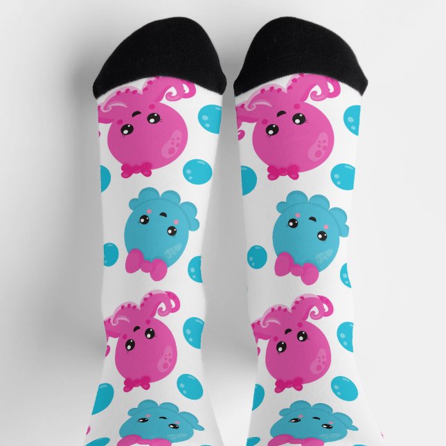 Oktopusmuster, Niedlicher Oktopus, Meerestiere Socken (Oben)