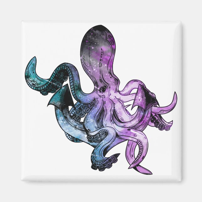 Oktopusneon Magnet (Vorne)