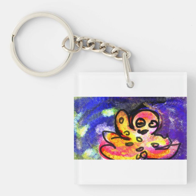 Oktopuswelle Schlüsselanhänger (Vorderseite)