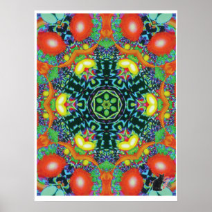 Okuläre Kinetische Collage Kaleidoskop Poster