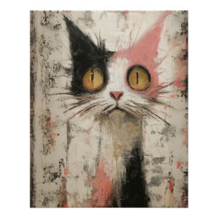 Öl der von Fraidy Cat Spooked ausdrucksvollen Kuns Poster