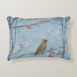 Öl des Waxwing 2013 auf Leinwand Zierkissen