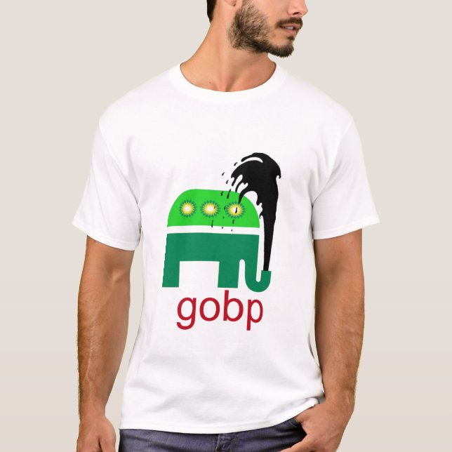 Öl-Fleck-Golf-Shirt GOBP GOP republikanisches T-Shirt (Vorderseite)