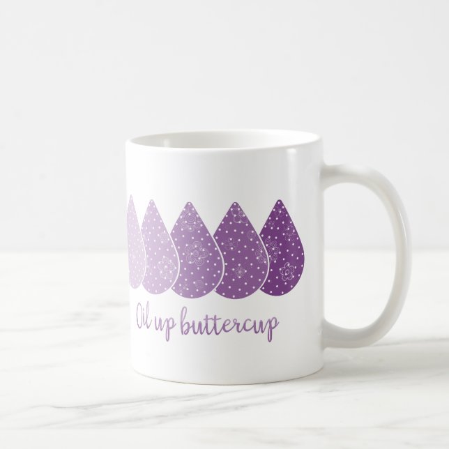 Öl herauf die Butterblume-Tasse (lila) Kaffeetasse (Rechts)