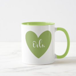 Öl-Herz-Tasse (Grün) Tasse
