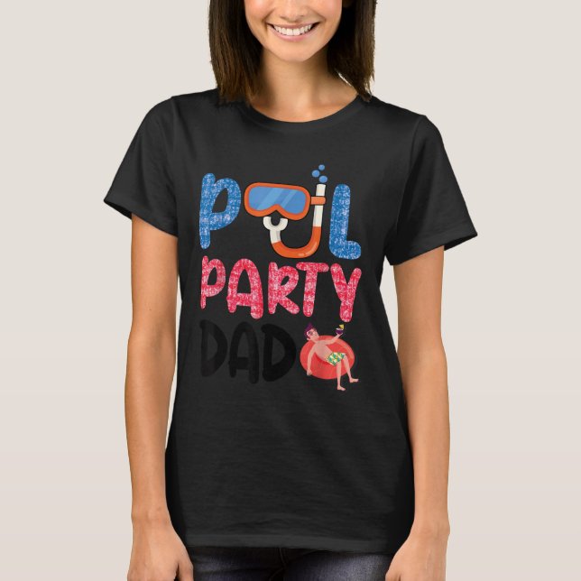 Ol Party Dad Fun With Floatie And Trocal Vibes Fat T-Shirt (Vorderseite)