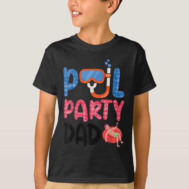 Ol Party Dad Fun With Floatie And Trocal Vibes Fat T-Shirt (Vorderseite)