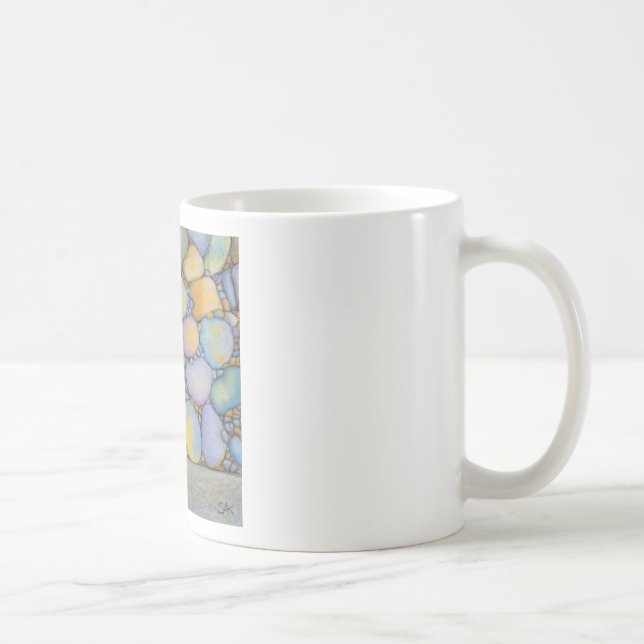 Öl Pastell River Rock und Kies Kaffeetasse (Rechts)