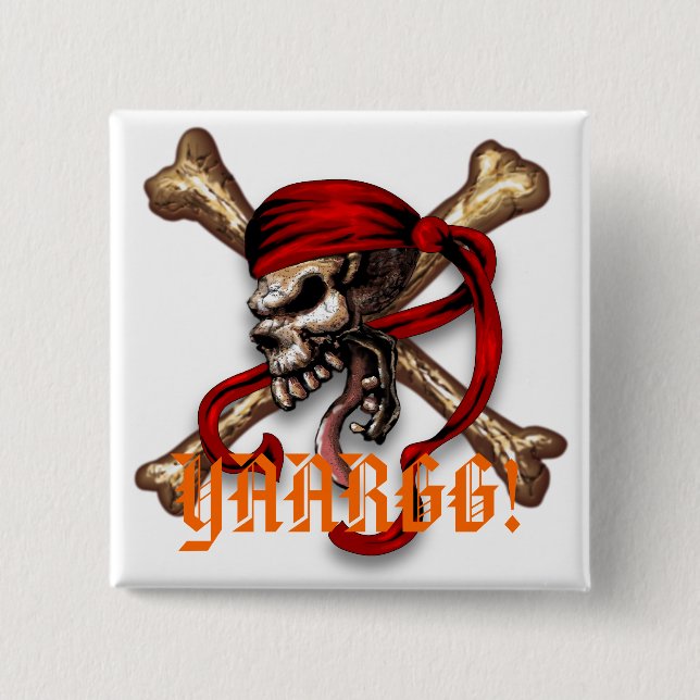 Ol Piraten-Schädel, YAARGG! Button (Vorderseite)