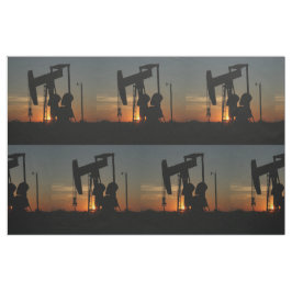 Öl-Pumpen-Jack an Sonnenuntergang 9" Stoff