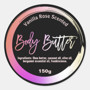 Öl-Schlick-Shea- Bodybutter-Kreisetiketten Runder Aufkleber
