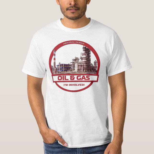 Öl u. Gas - Weiß T-Shirt (Vorderseite)
