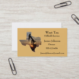 Öl-und Gas-Industrie-Visitenkarte-Texas-Form Visitenkarte