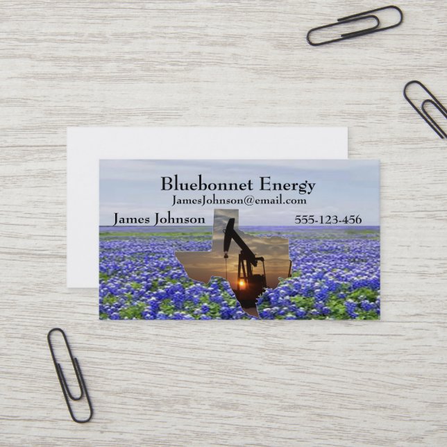 Öl-und Gas-Industrie-VisitenkartenBluebonnets Visitenkarte (Vorderseite/Rückseite Beispiel)