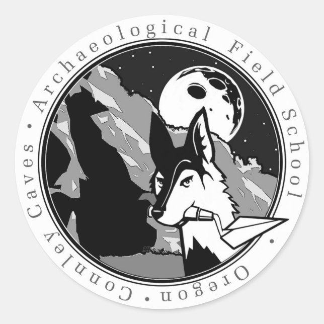 Ol' Willard the Coyote Round Aufkleber (Vorderseite)