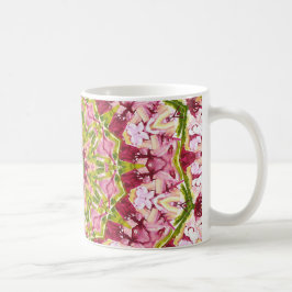 Ola Boos grünes und rosa Kaleideskop Kaffeetasse