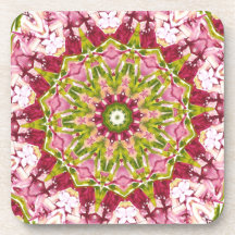 Ola Boos Pink & Green Kaleidescope Cork Untersetze