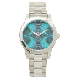 "Ola Tiburón" Blaue Haifischwelle Armbanduhr