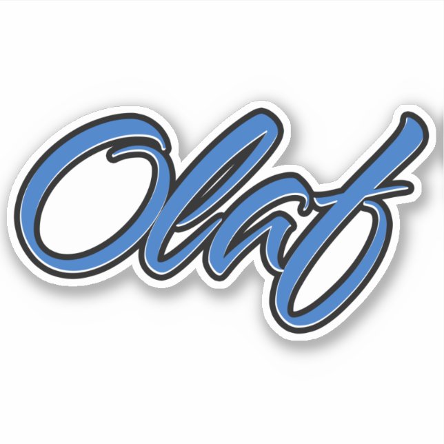 Olaf Name blue Aufkleber Sticker Stickerset (Vorderseite)