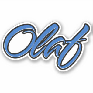 Olaf Nom bleu Autocollant Sticker Stickerset