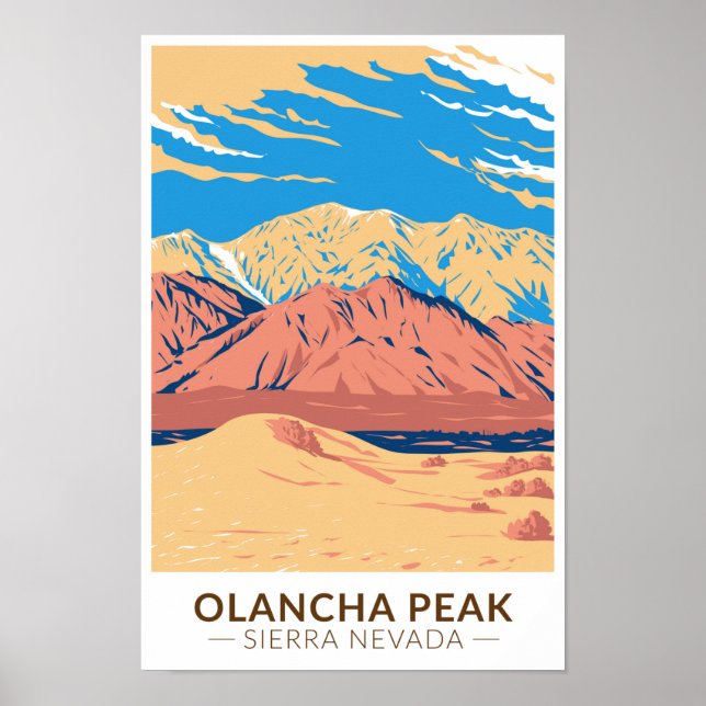 Olancha Peak Sierra Nevada Kalifornien Vintag Poster (Vorne)