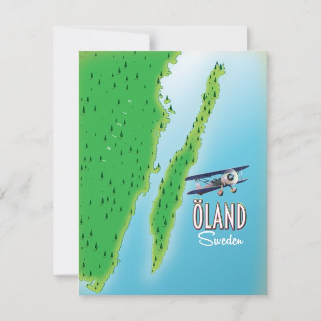 Öland Schweden - Inselkarte (Vorderseite)