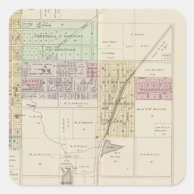 Olathe, Johnson Landkreis, Kansas Quadratischer Aufkleber (Vorderseite)