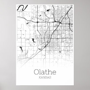 Olathe Map - Kansas - City Map Poster