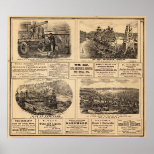 Ölbauernhöfe Poster