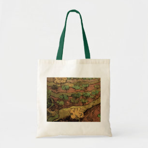 Ölbäume von Vincent van Gogh gegen einen Hügelhang Tragetasche