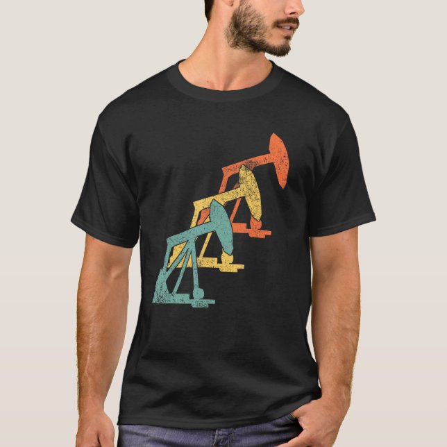 Ölbohrer Ölfeld-Ölbohrer T-Shirt (Vorderseite)
