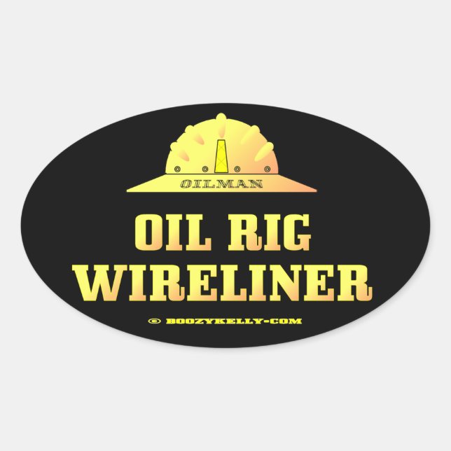 Ölbohrinsel,Öl,Gas,Schlupf,Ölpflaster,Geschenk Ovaler Aufkleber (Vorderseite)