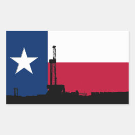 Ölbohrplattform Texas Rechteckiger Aufkleber