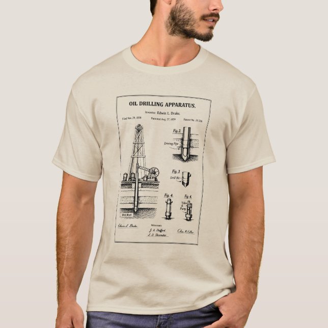 Ölbohrungsplan T-Shirt (Vorderseite)