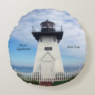 Olcott Lighthouse Rundkissen Rundes Kissen