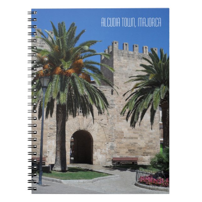 Old Alcudia Town Majorca Spain Vacation Souvenir Notizblock (Vorderseite)