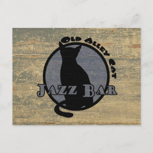 Old Alley Cat Jazz Bar Postkarte