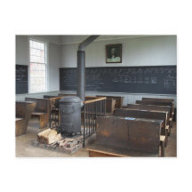 Old American Classroom Postcard