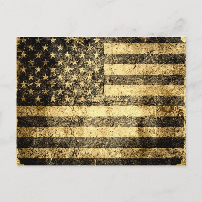 Old American Flag Grunge 2 Postkarte (Vorderseite)