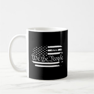 Old American Flag Patriotic 1776 We The People USA Kaffeetasse